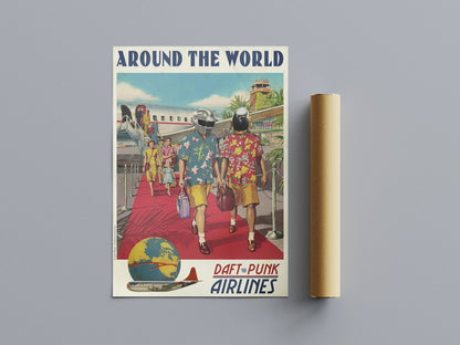 Around The World Vintage Advertising Style Poster - 808's