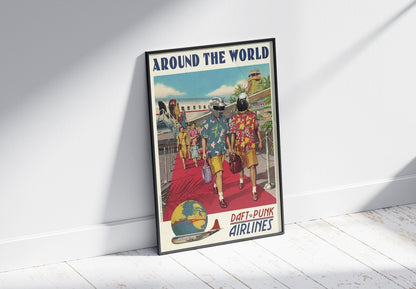 Around The World Vintage Advertising Style Poster - 808's