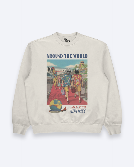 Around the World Airlines Sand Sweatshirt