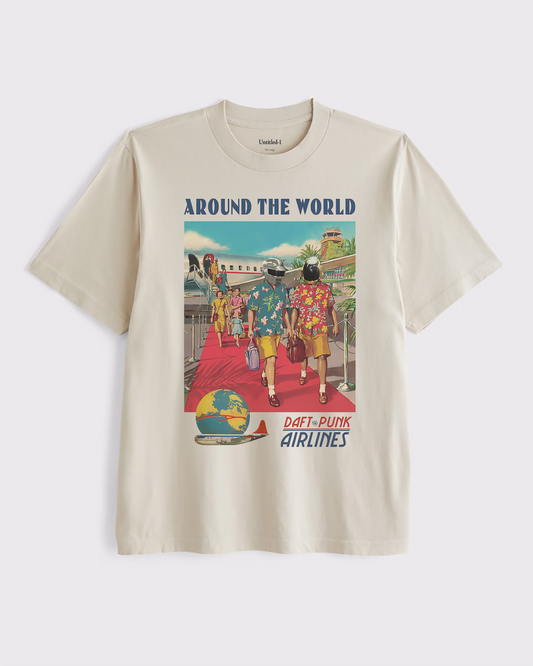 Around the World Airlines Sand Tee