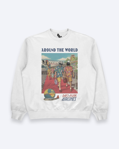 Around the World Airlines White Sweatshirt