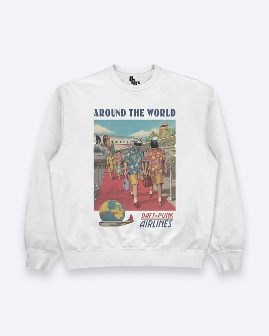 Around the World Airlines White Sweatshirt