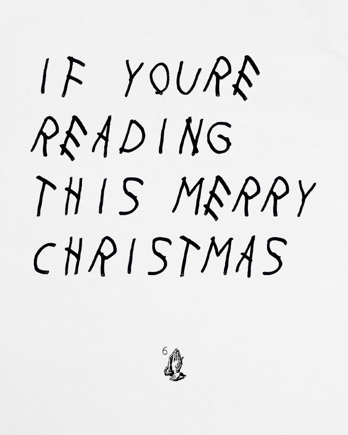 Christmas Drake White Sweatshirt