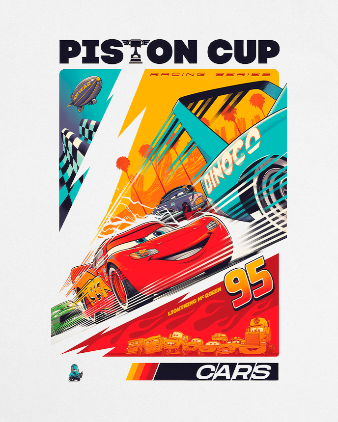 Piston Cup White Tee