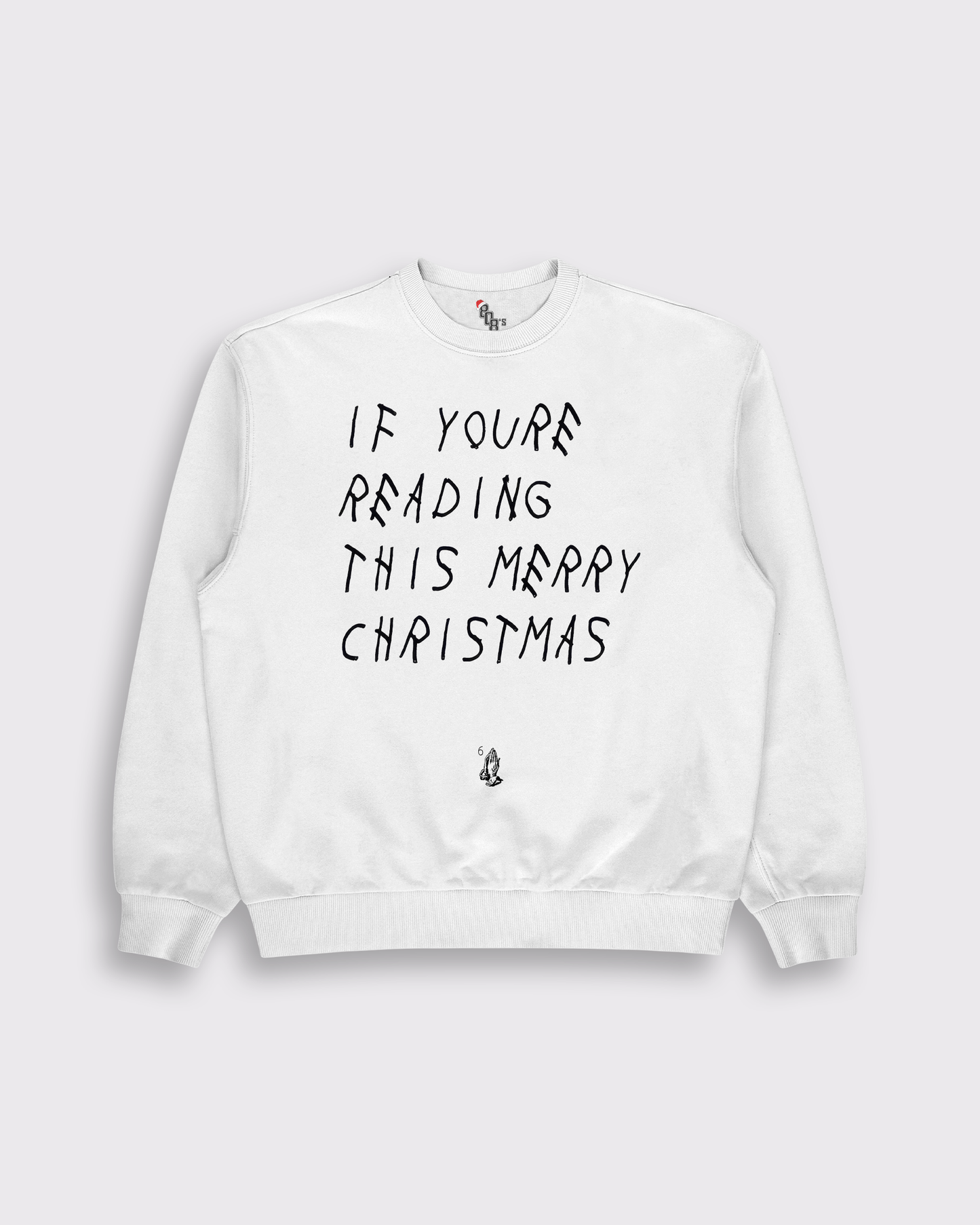 Christmas Drake White Sweatshirt