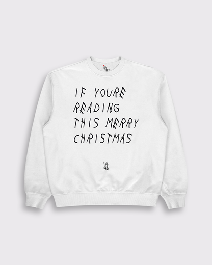 Christmas Drake White Sweatshirt