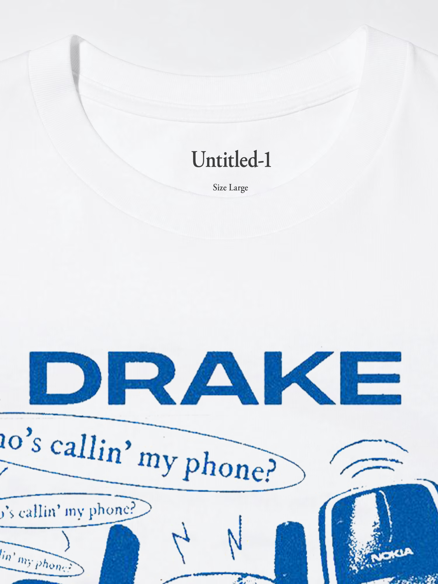 Drake "Nokia" White Tee