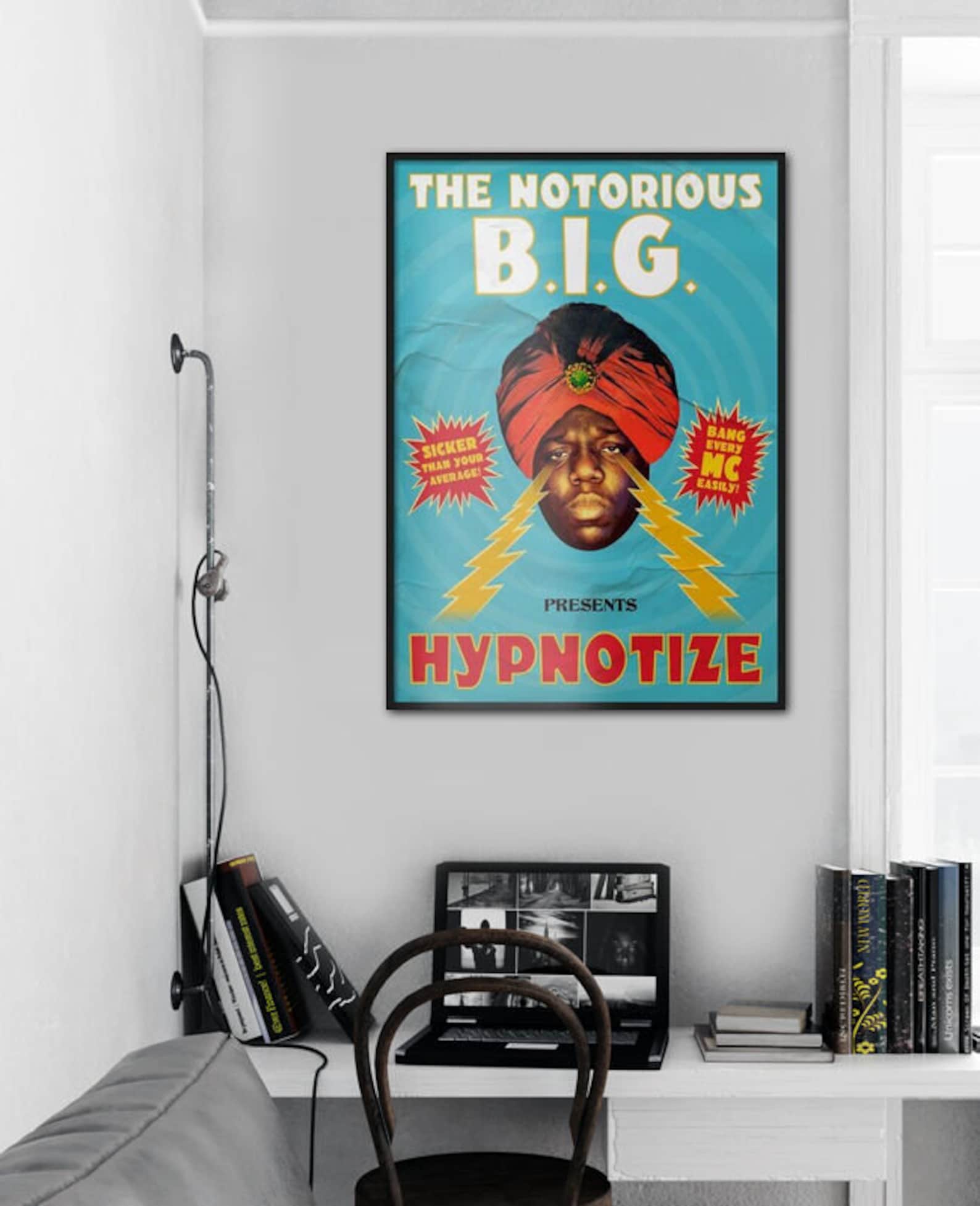 HYPNOTISE BIG INSPIRED GRAPHIC POSTER VINTAGE 90'S COMIC STYLE - 808's