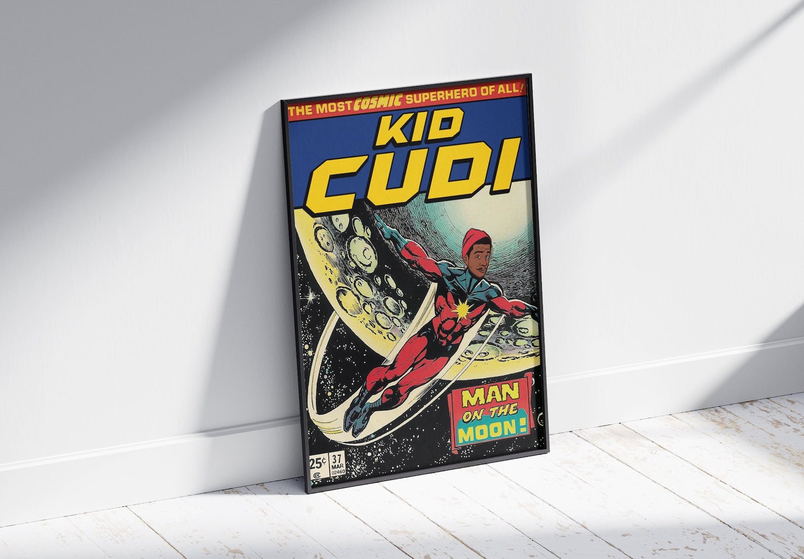 MAN ON THE MOON SUPERHERO COMIC POSTER - 808's