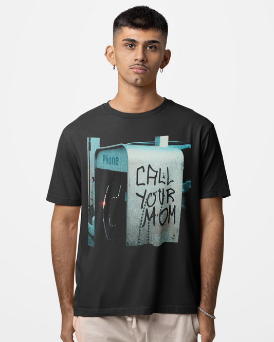 Call Your Mom - Black Tee