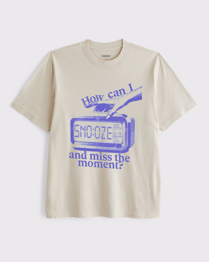 "Snooze" Sand Tee