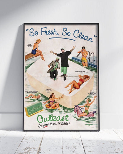 SO FRESH, SO CLEAN, VINTAGE STYLE ADVERTISING POSTER - 808's