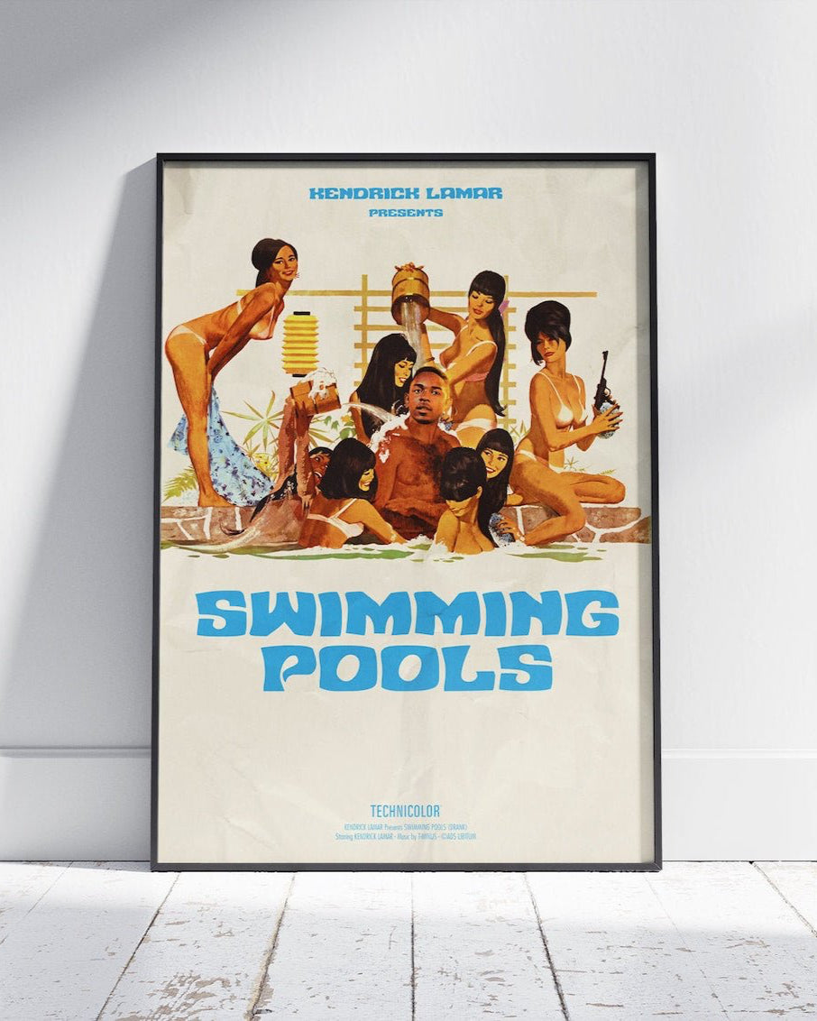 SWIMMING POOLS VINTAGE COMIC STYLE POSTER - 808's