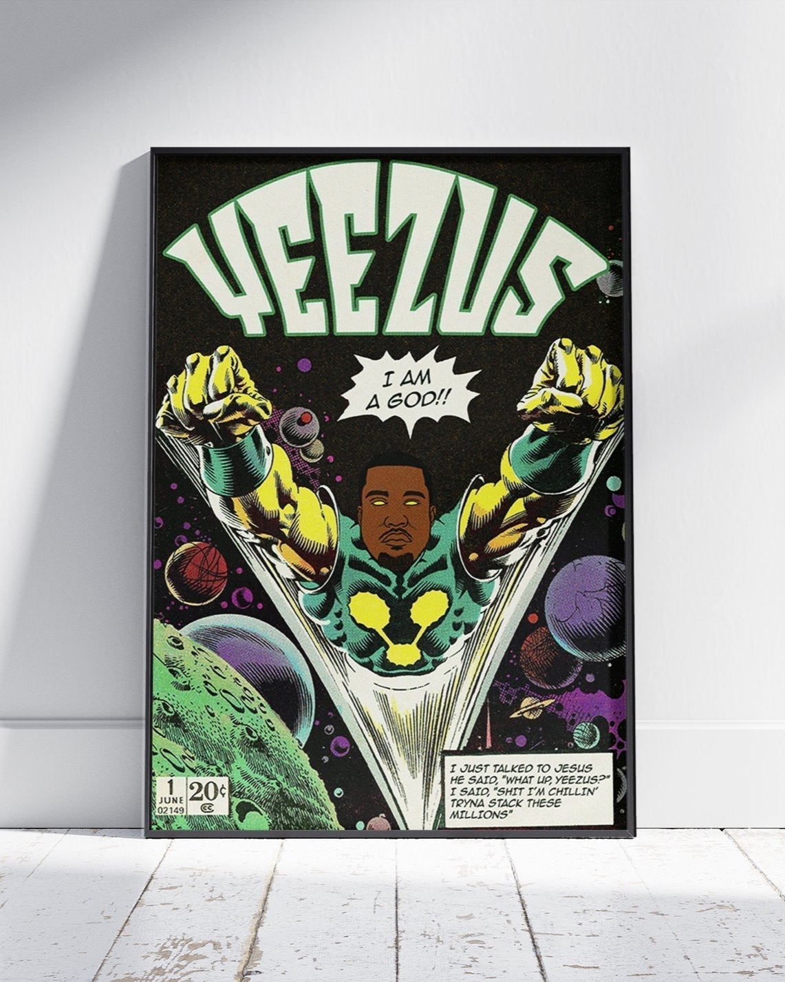 YEEZUS INSPIRED COMIC STYLE POSTER - 808's